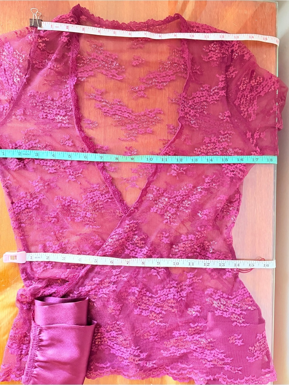 Victoria’s Secret 𝐕𝐈𝐍𝐓𝐀𝐆𝐄 𝐒𝐇𝐄𝐄𝐑 𝐁𝐔𝐑𝐆𝐔𝐍𝐃𝐘 𝐅𝐋𝐎𝐑𝐀𝐋 𝐋𝐀𝐂𝐄 𝐖𝐑𝐀𝐏 𝐁𝐋𝐎𝐔𝐒𝐄 ✨ - Picture 12 of 14
